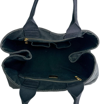 PRADA Tote Bag IBG642 canvas black L size Kanapa GM L