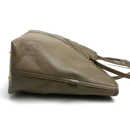 YVES SAINT LAURENT Tote Bag 284650 leather Charcoal gray type Neo-double reversible unisex(Unisex) Used Authentic