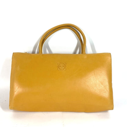LOEWE Tote Bag leather yellow Amazona logo Women Used Authentic