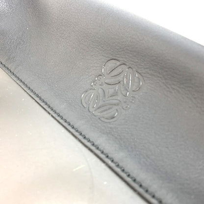 LOEWE Tote Bag Plastics, Leather black logo Women Used Authentic