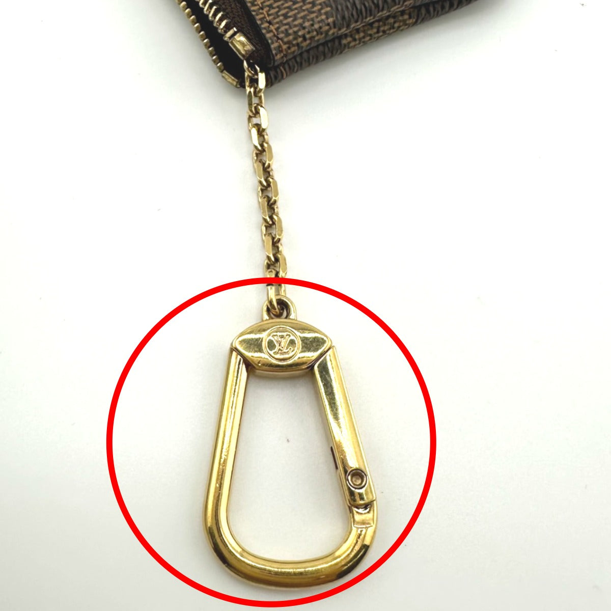 LOUIS VUITTON Key case Key holder  N62658 Damier canvas Brown Damier Pochette Cre