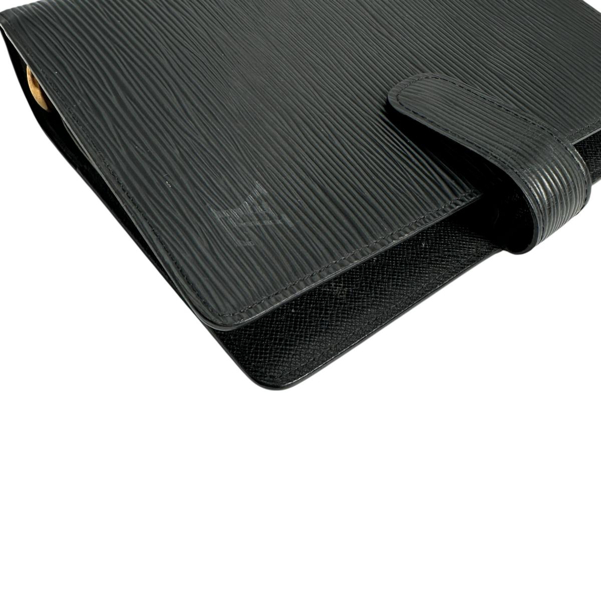 LOUIS VUITTON Notebook cover R20042 Epi Leather Noir Epi Agenda MM