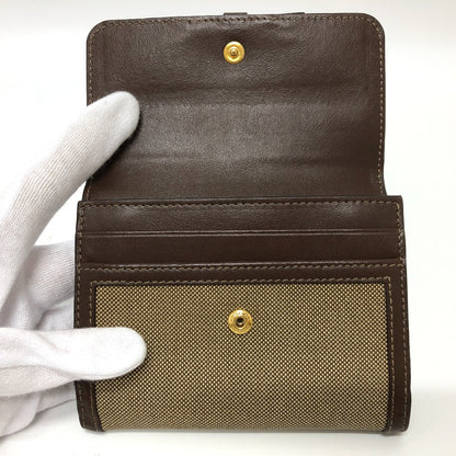 PRADA Trifold wallet 1MH523 Jacquard Brown ribbon logo