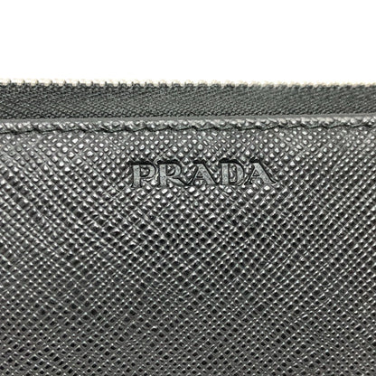 PRADA Long Wallet Purse 2ML317 Safiano leather black logo