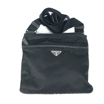 PRADA Shoulder Bag 2VH053 Nylon / leather black Triangle logo