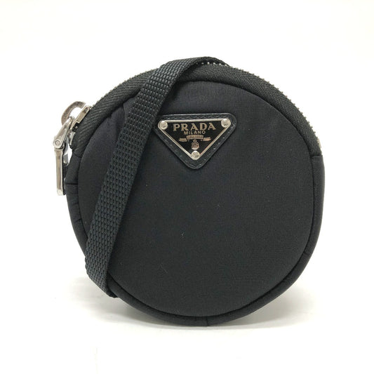 PRADA Shoulder Bag 1TT129 Nylon / leather black Triangle logo Neck pouch
