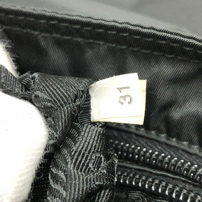 PRADA Shoulder Bag Nylon black Triangle With logo unisex(Unisex) Used Authentic