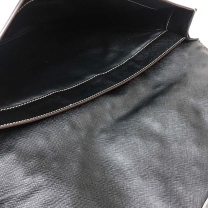 PRADA Clutch bag VR074C leather black Safiano Bijou x studs