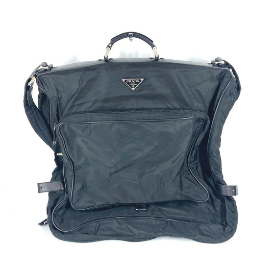 PRADA Boston Duffel bag Nylon black Triangle logo plate