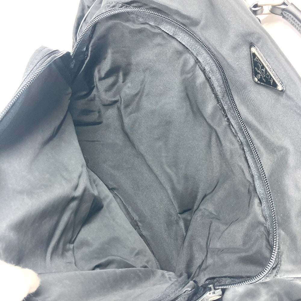 PRADA Boston Duffel bag Nylon black Triangle logo plate
