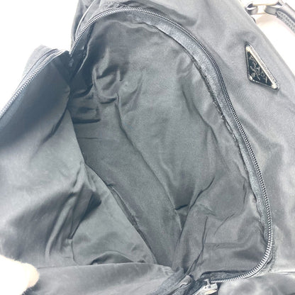 PRADA Boston Duffel bag Nylon black Triangle logo plate