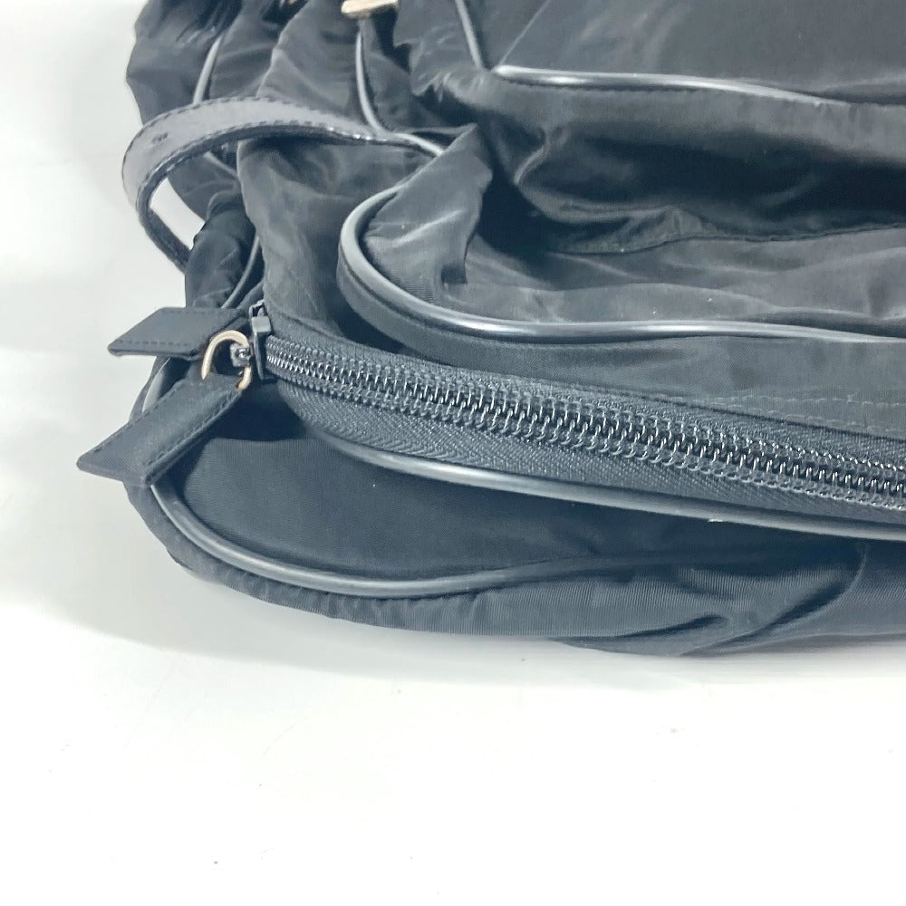 PRADA Boston Duffel bag Nylon black Triangle logo plate