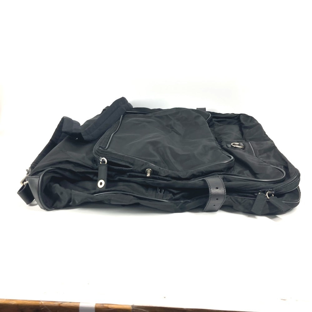 PRADA Boston Duffel bag Nylon black Triangle logo plate