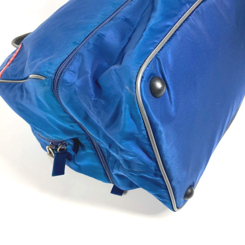 PRADA Boston Duffel bag V300 Nylon blue Sports logo