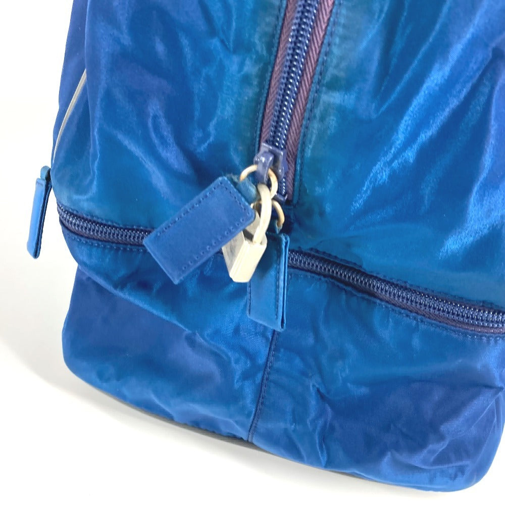 PRADA Boston Duffel bag V300 Nylon blue Sports logo