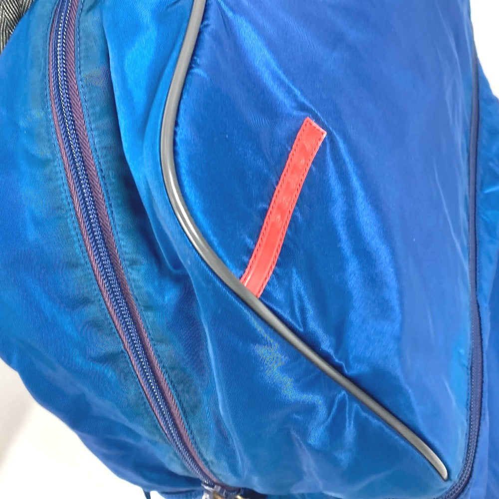 PRADA Boston Duffel bag V300 Nylon blue Sports logo
