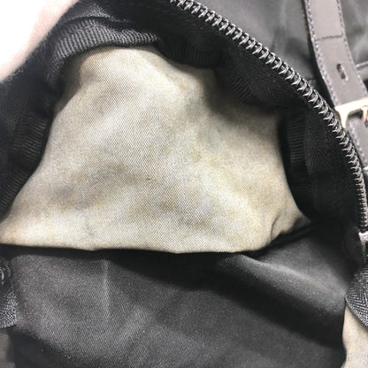 PRADA Backpack Ｖ130 Nylon black Double pocket