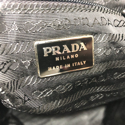 PRADA Backpack Ｖ130 Nylon black Double pocket