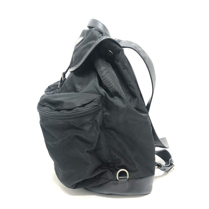 PRADA Backpack Ｖ130 Nylon black Double pocket
