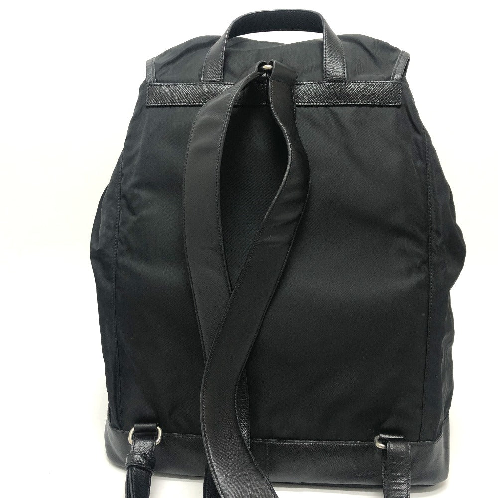 PRADA Backpack Ｖ130 Nylon black Double pocket