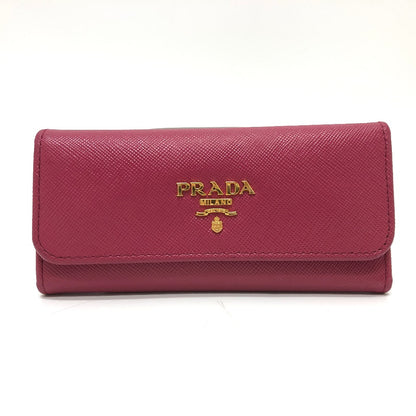 PRADA Key case Key holder  1M0223 Safiano leather pink logo Women Used Authentic