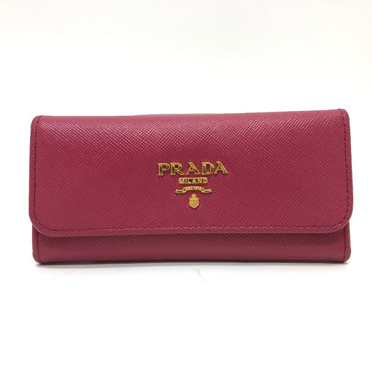 PRADA Key case Key holder 1M0223 Safiano leather pink logo