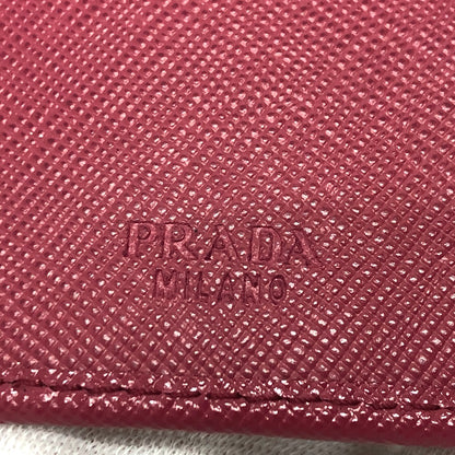PRADA Key case Key holder  1M0223 Safiano leather pink logo Women Used Authentic