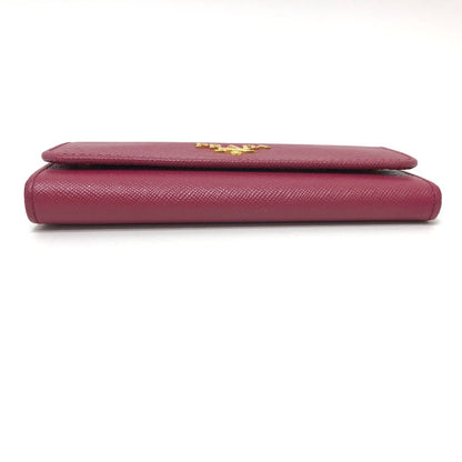 PRADA Key case Key holder  1M0223 Safiano leather pink logo Women Used Authentic