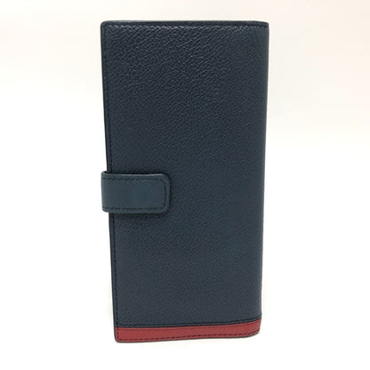 PRADA Long Wallet Purse 2MV015 leather blue Long wallet Vitero Micrograss