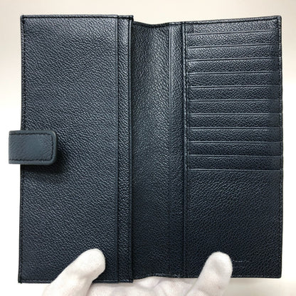 PRADA Long Wallet Purse 2MV015 leather blue Long wallet Vitero Micrograss
