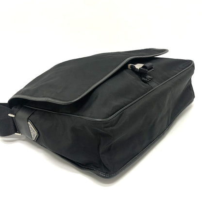 PRADA Shoulder Bag Ｖ166 Nylon / leather black