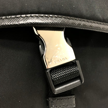 PRADA Shoulder Bag Ｖ166 Nylon / leather black