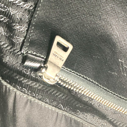 PRADA Tote Bag Nylon / leather black Skull logo