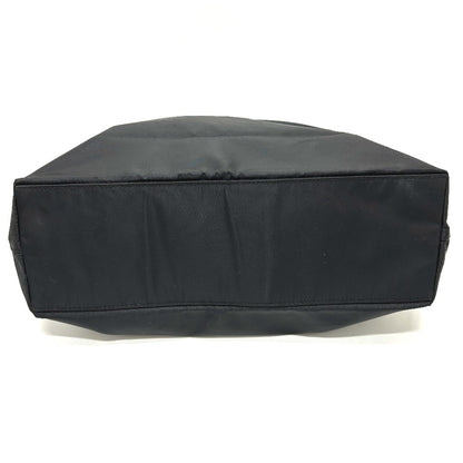 PRADA Tote Bag Nylon black Triangular plate