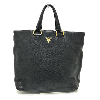 PRADA Tote Bag BN2522 leather black logo