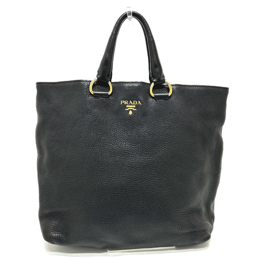 PRADA Tote Bag BN2522 leather black logo