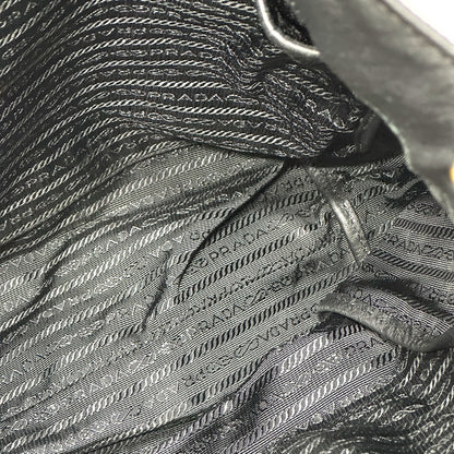 PRADA Tote Bag BN2522 leather black logo