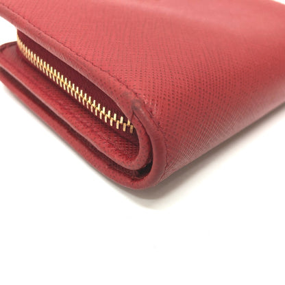 PRADA Folded wallet 1ML018 Safiano leather Red logo