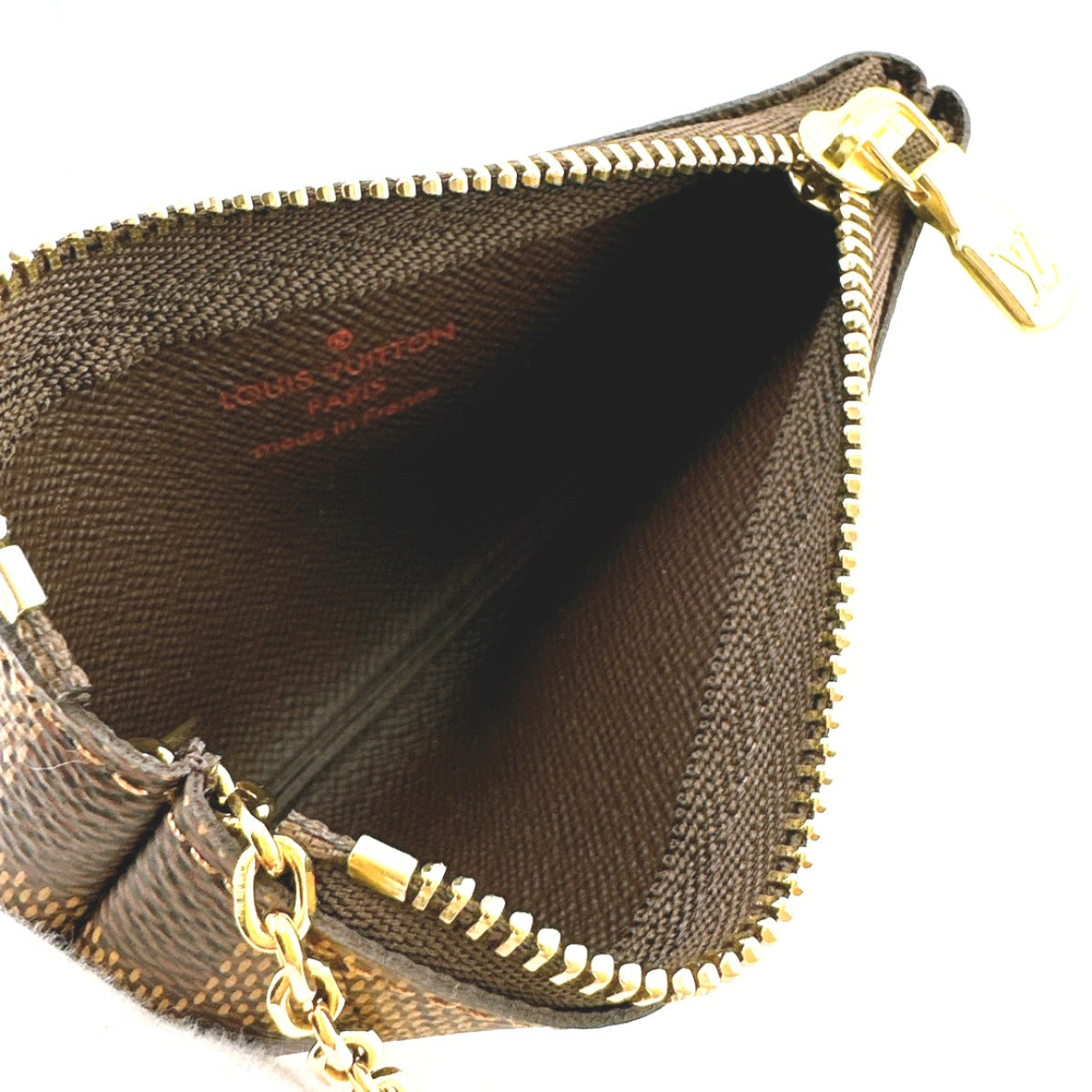 LOUIS VUITTON Key case Key holder  N62658 Damier canvas Brown Damier Pochette Cre