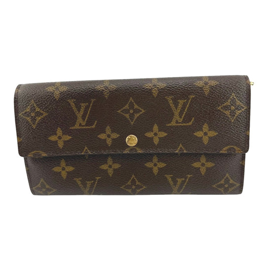 LOUIS VUITTON Long Wallet Purse M61725 Monogram canvas Brown Monogram Pochette Portonecredi