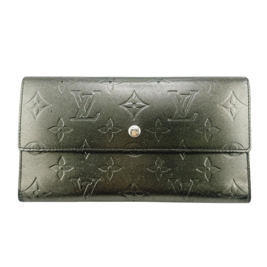 LOUIS VUITTON Tri-fold wallet M65102 Monogram mat Noir Monogram Porfeuil