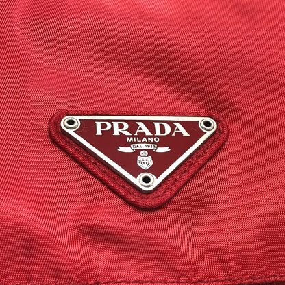 PRADA Backpack Nylon Red With logo