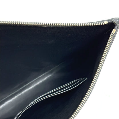 PRADA Clutch bag 2NG001 Safiano leather black logo rabbit