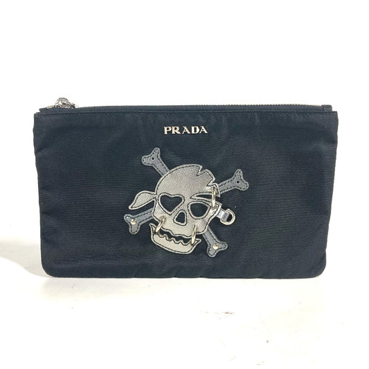 PRADA Pouch 2M1214 Nylon black Makeup pouch Cosmetics Pouch Skull skull