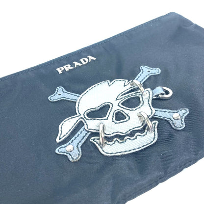 PRADA Pouch 2M1214 Nylon black Makeup pouch Cosmetics Pouch Skull skull