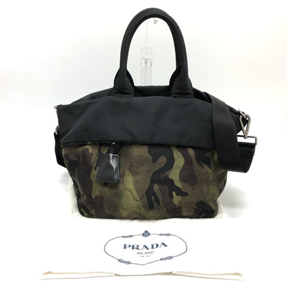 PRADA Handbag B1959 Nylon khaki Camouflage camouflage