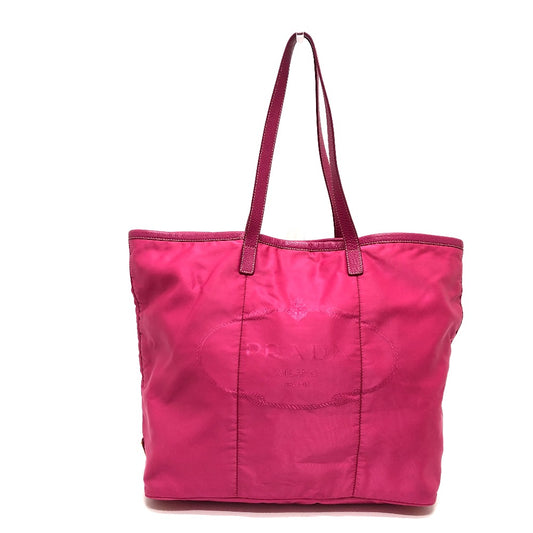 PRADA Tote Bag BR4634 Nylon / leather pink Gojaguard
