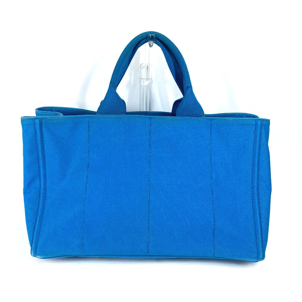 PRADA Tote Bag canvas blue Canapa logo