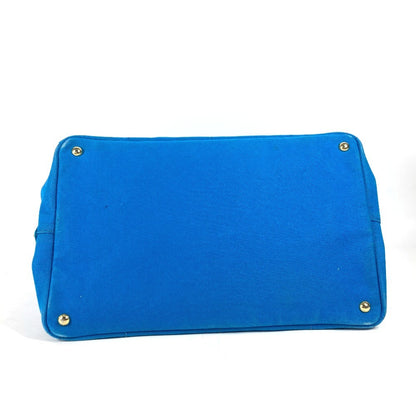 PRADA Tote Bag canvas blue Canapa logo