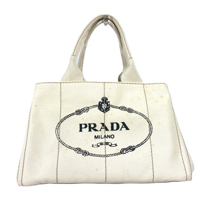 PRADA Tote Bag BN1877 canvas White type Canapa